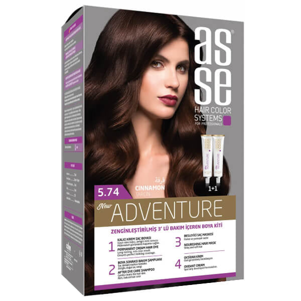 Asse Hair Color System Cinnamon Hair Dye No: 5.74