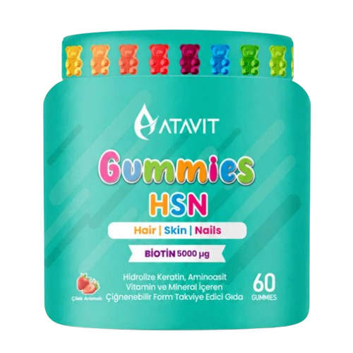 Atavit Hsn Biotin 5000 mcg Hair &amp; Nail Support 60 Gummies