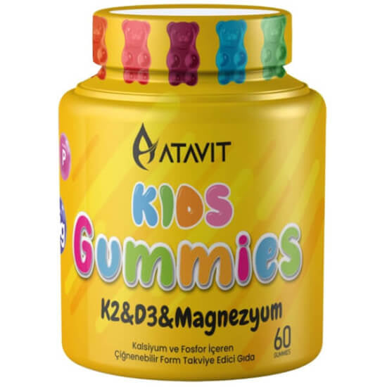 Atavit Kids D3 K2 Magnesium Gummies for Children 60 Count