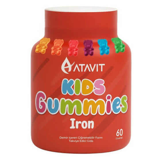 Atavit Kids Iron Gummies Chewable Supplement 60 Count