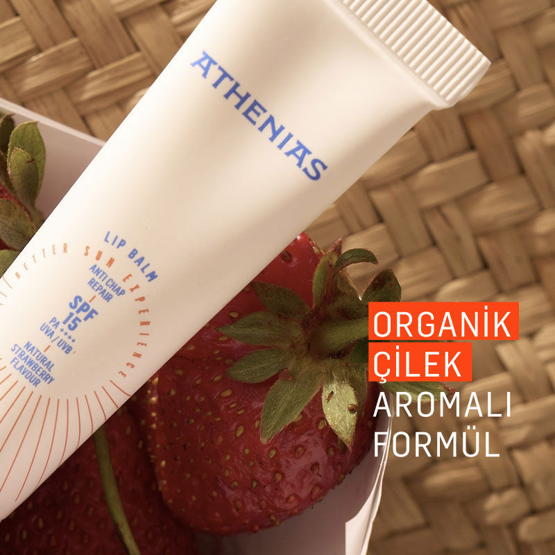 Athenias SPF15 Lip Balm Hydrating Strawberry 15g