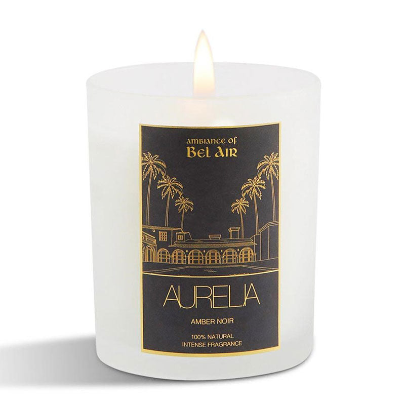 Aurelia Geneve Amber Scented Candle with 48-Hour Burn Time 180g