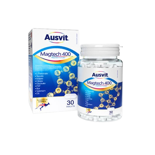Ausvit Magtech 400 Magnesium Complex Tablets 30 Count