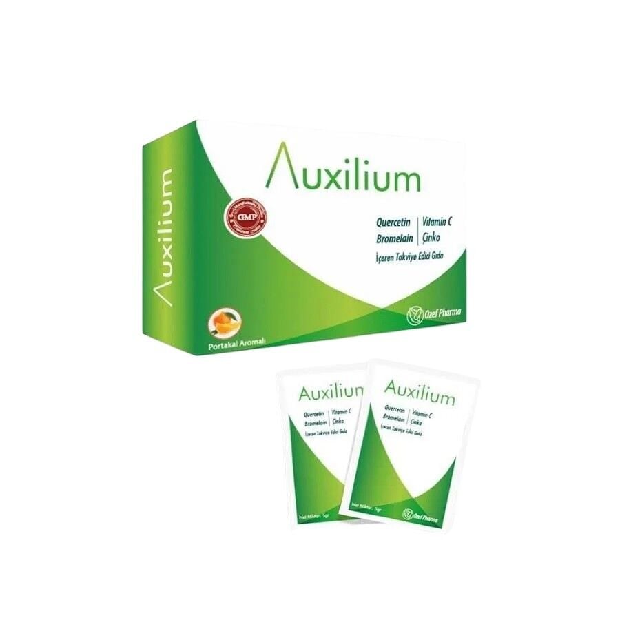 Ozef Pharma Auxilium Quercetin Supplement with Vitamin C 20 Sachets