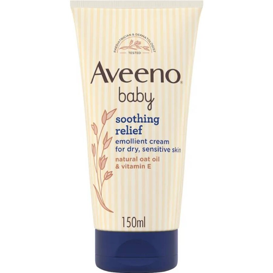 Aveeno Baby Daily Soothing Relief Cream for Sensitive Skin 3 x 150 ml (Pack of 3)