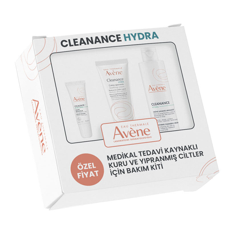 Avene Cleanance Hydra Soothing Skincare Set for Dry Skin 3-Piece