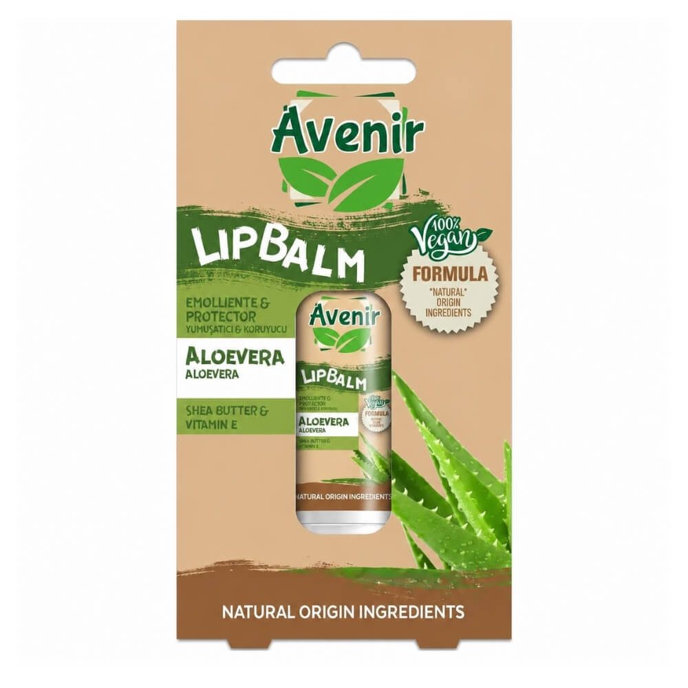 Avenir Vegan Lip Balm with Soothing Aloe Vera 5.2g