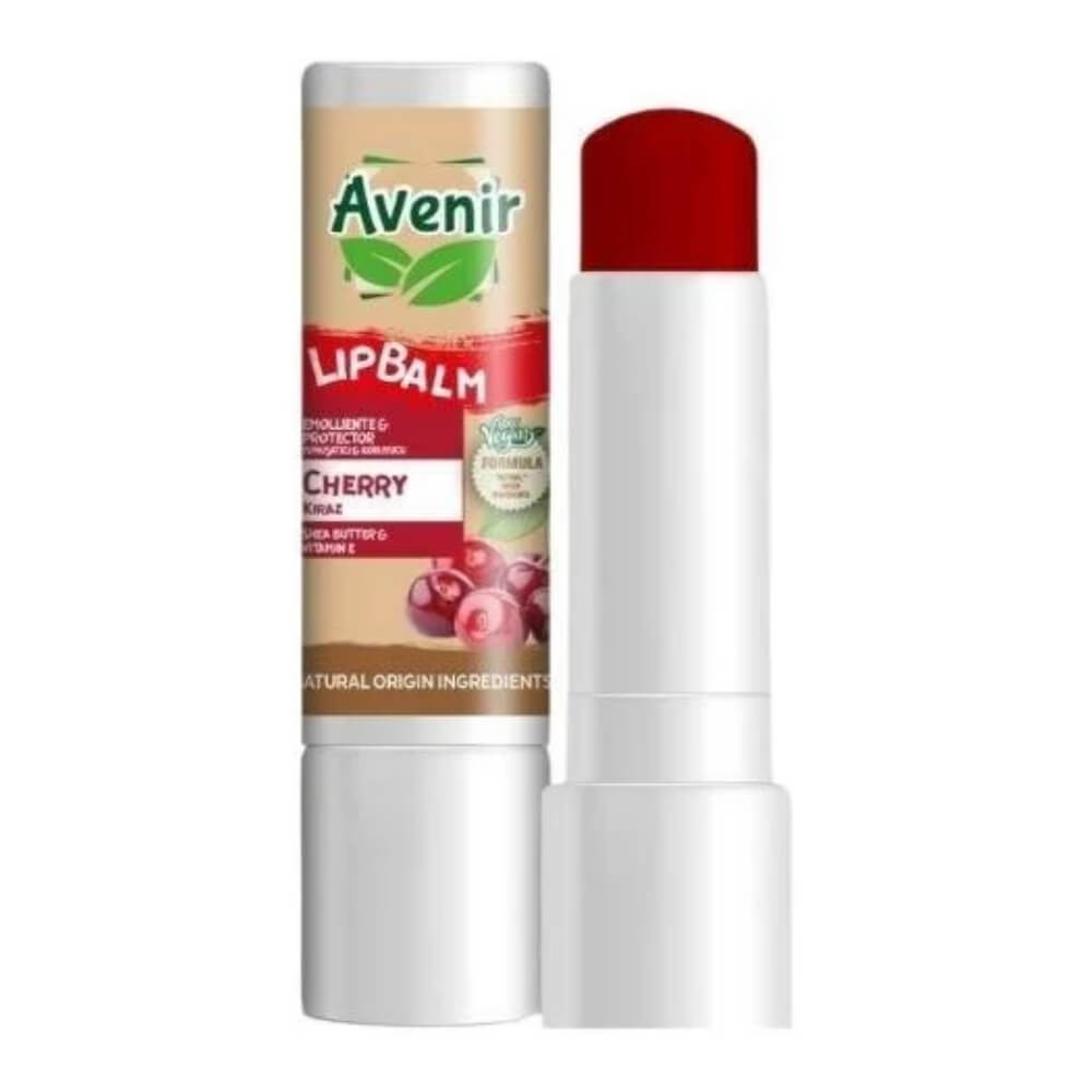 Avenir Vegan Cherry Lip Balm for Hydrated Lips 5.2g
