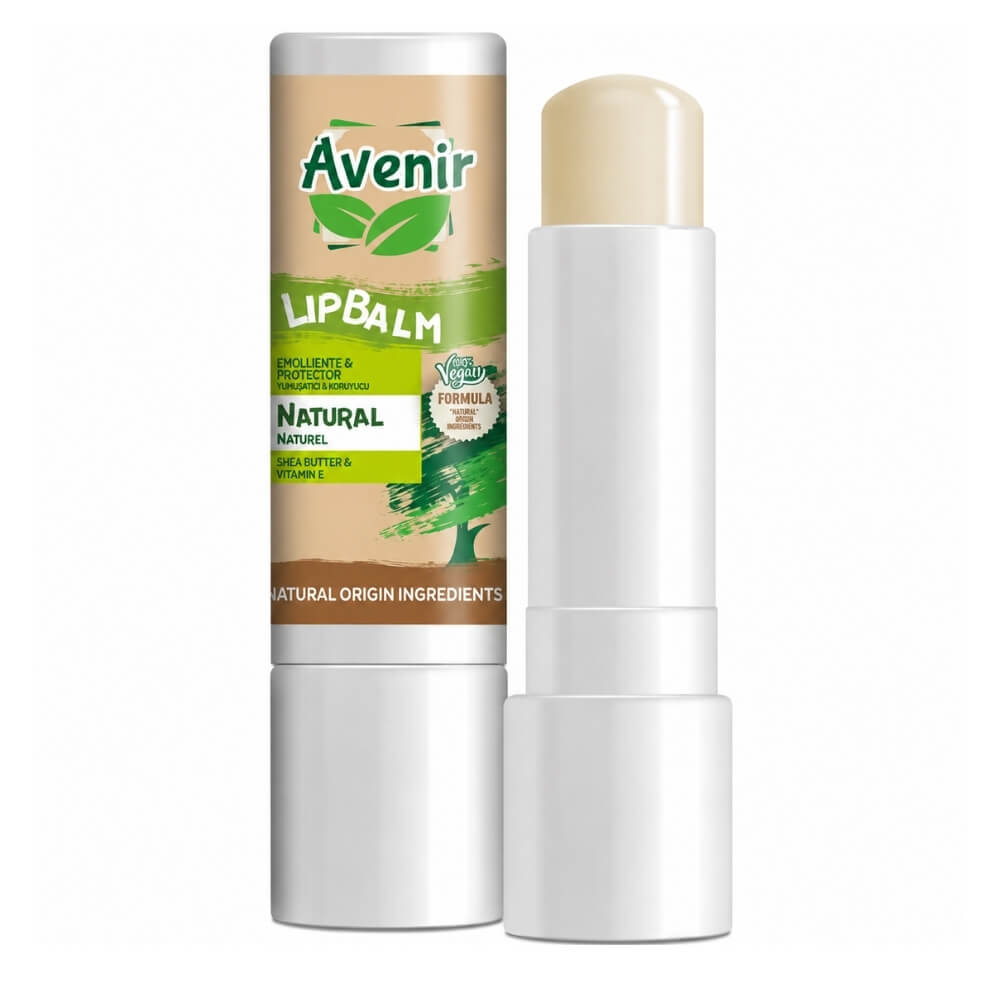 Avenir Vegan Formula Natural Lip Balm for Dry Lips 5.2g
