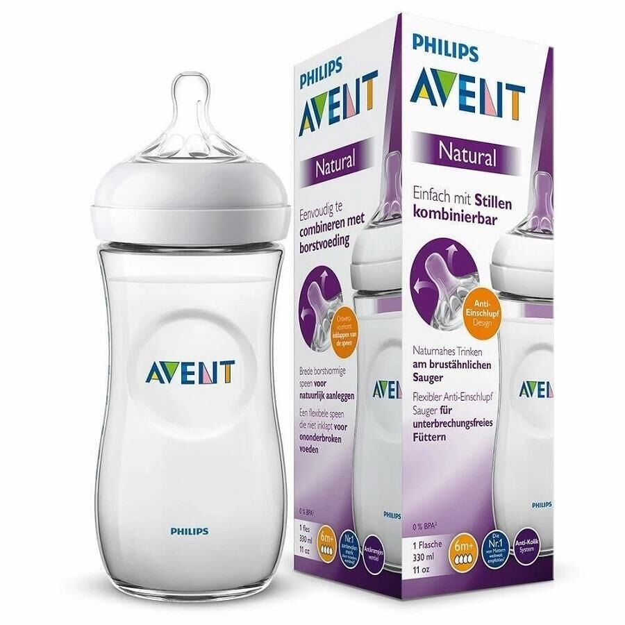 Avent Natural PP Baby Bottle Wide Breast-Like Nipple 330ml