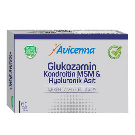 Avicenna Glucosamine Chondroitin MSM &amp; Hyaluronic Acid 60 Tablets