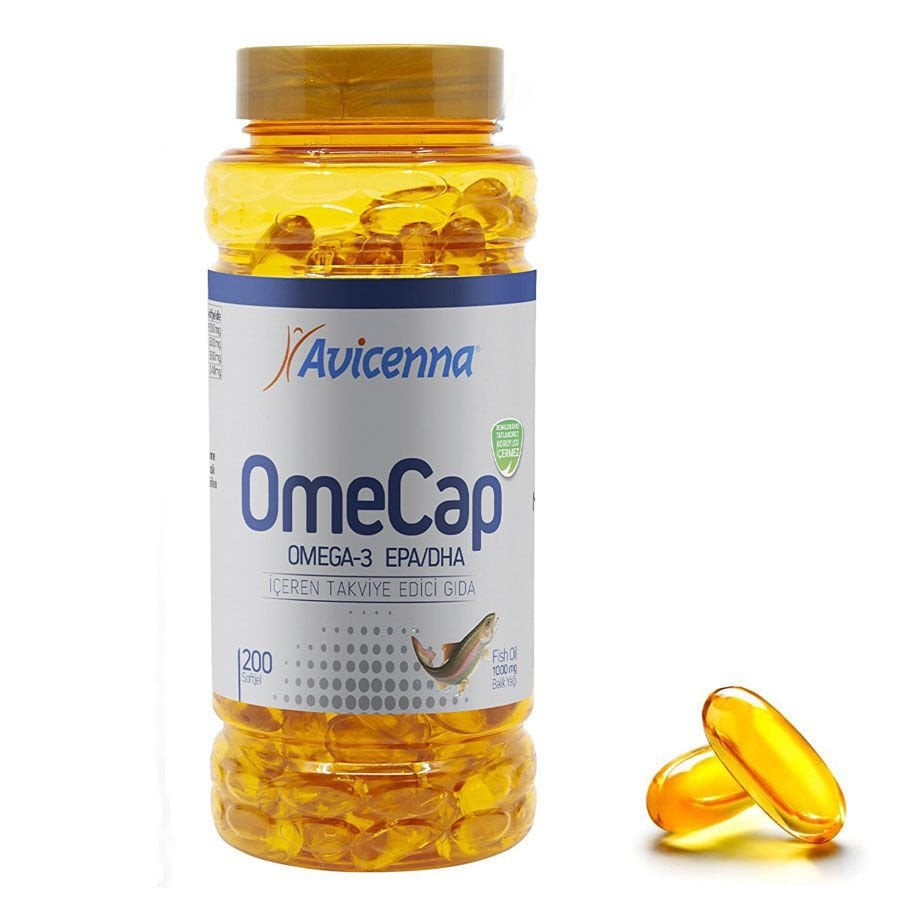 Avicenna Omecap Omega 3 Fish Oil Softgels 200 Count