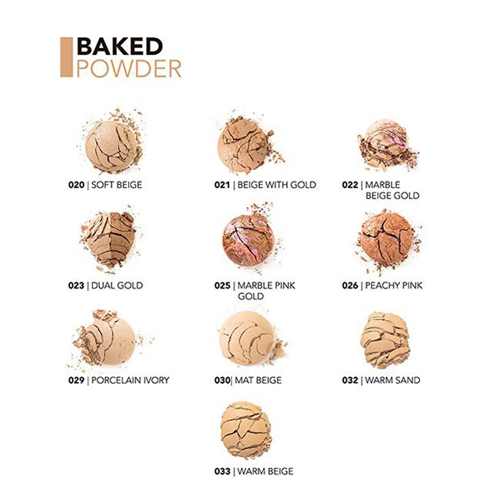Flormar Baked Powder Pudra 030 Mat Beige - Long Lasting Matte Finish Makeup with Vitamin E - view 2