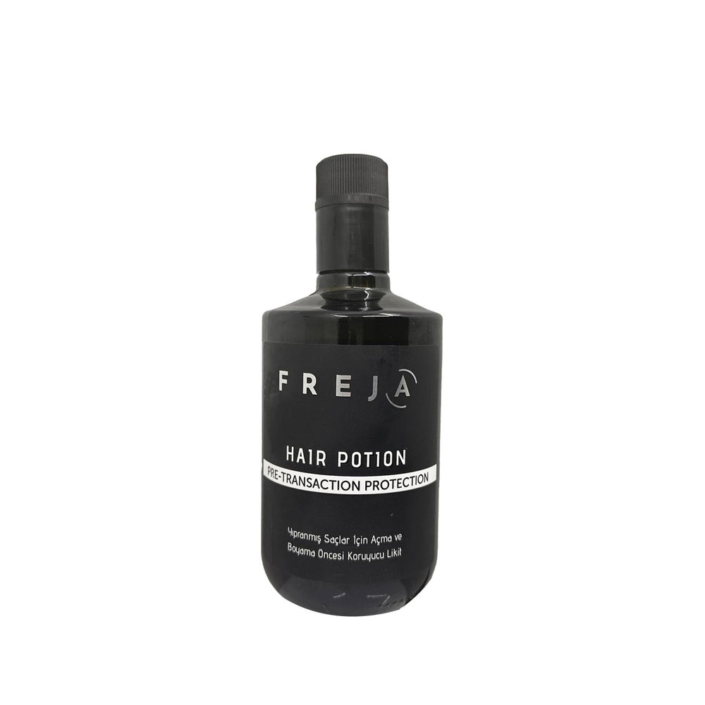 FREJA Hair Potion - 500ml Protective Liquid for Damaged Hair Before Coloring or Bleaching FREJA Hair Potion - Protect Damaged Hair hair care, damaged hair treatment, pre-coloring hair protection, hair potion, Freja hair products, hair protection, hair repair, pre-bleaching treatment, liquid hair treatment, damaged hair care, hair health, hair maintenance