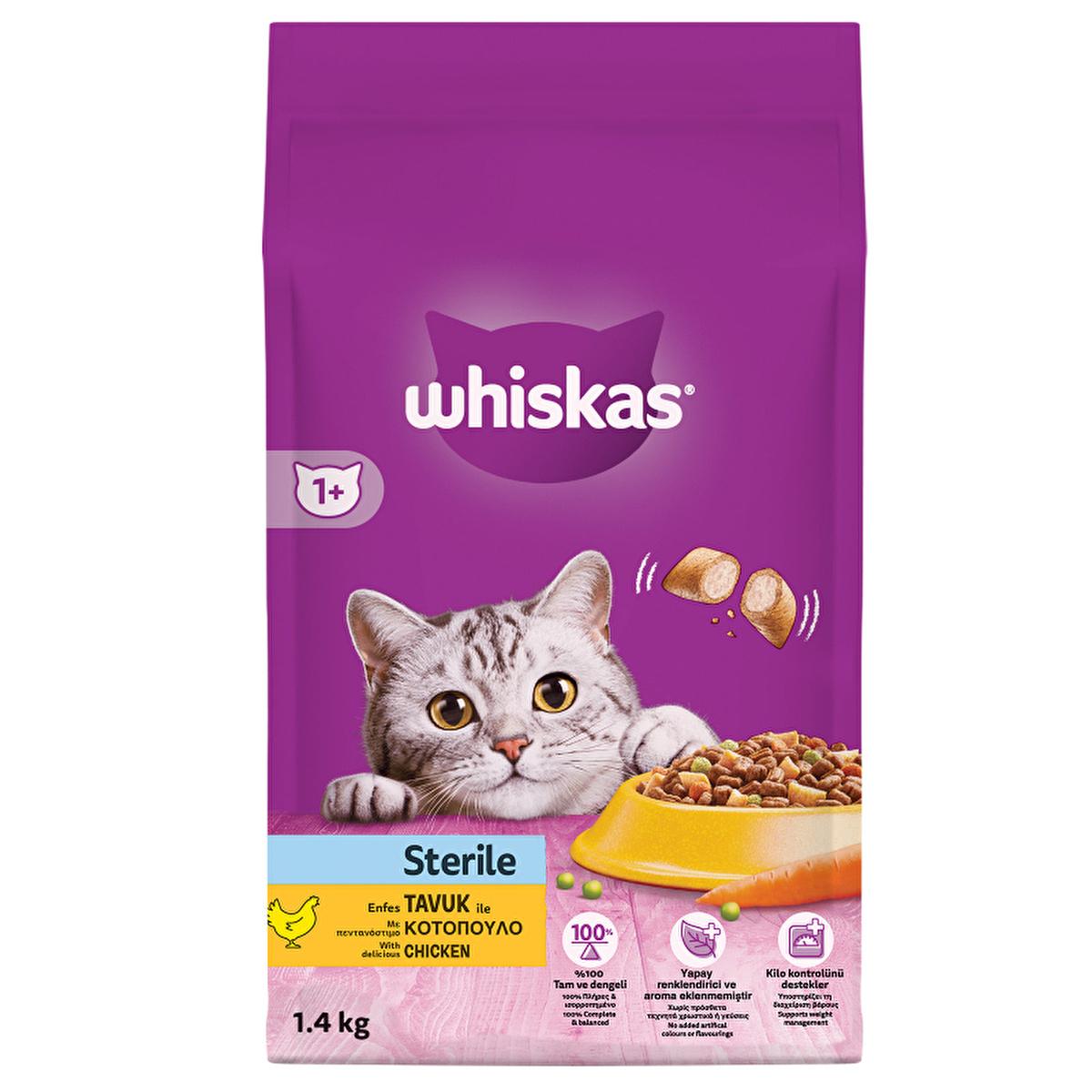 Whiskas Sterilized Adult Dry Cat Food: Healthy Weight & Heart, Delicious Nutrition - 1.4kg Whiskas Sterilized Cat Food: Healthy Weight & Heart Support sterilized cat food, dry cat food, cat food, adult cat food, Whiskas cat food, weight management cat food, cat food for indoor cats, cat food for spayed cats, cat food for neutered cats, cat food, cat nutrition, cat health, sterilized cat diet, weight control, urinary health, taurine, digestive health, fiber, muscle maintenance, pet food, feline food, cat sup