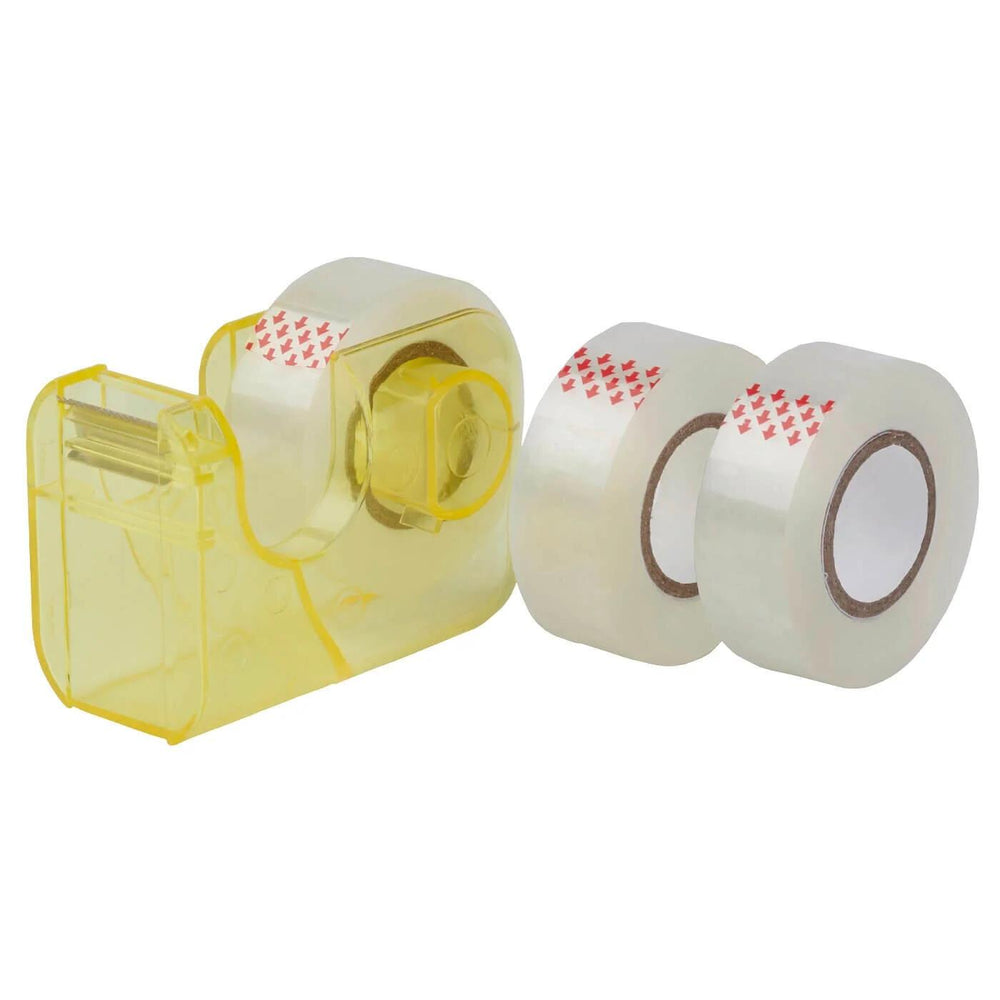 Schreibwelt Desktop Tape Dispenser with 3 Refill Rolls