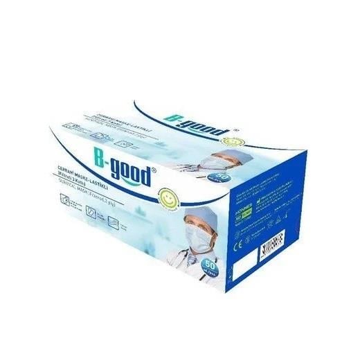 Bgood 3-Ply Earloop Surgical Face Masks 50 Count