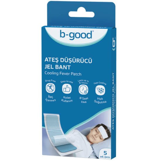 B Good Cooling Gel Patches for Fever Relief 5 Count