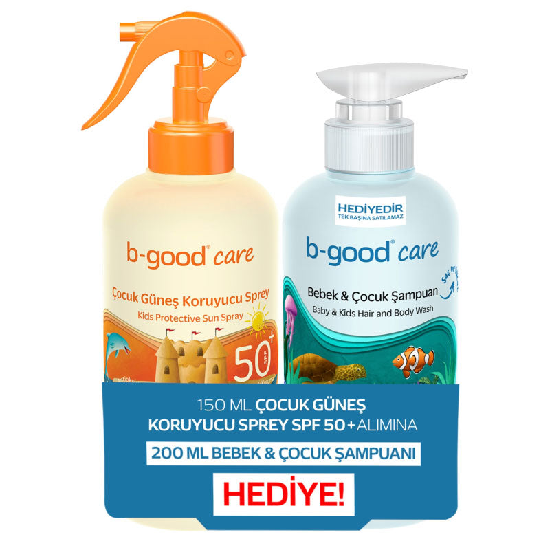 B-Good Care Kids Sun Care Set SPF50+ Spray and Wash 2-Piece Kit