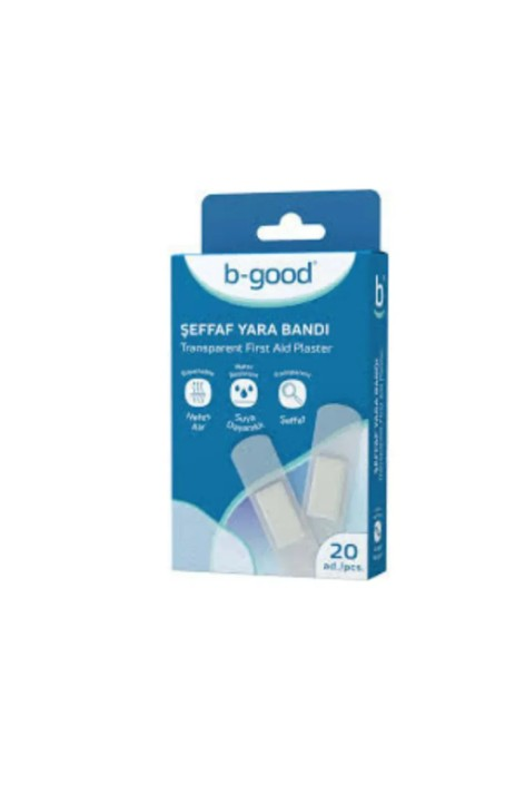 B-GOOD Transparent Adhesive Bandages for Wound Protection 20 ct