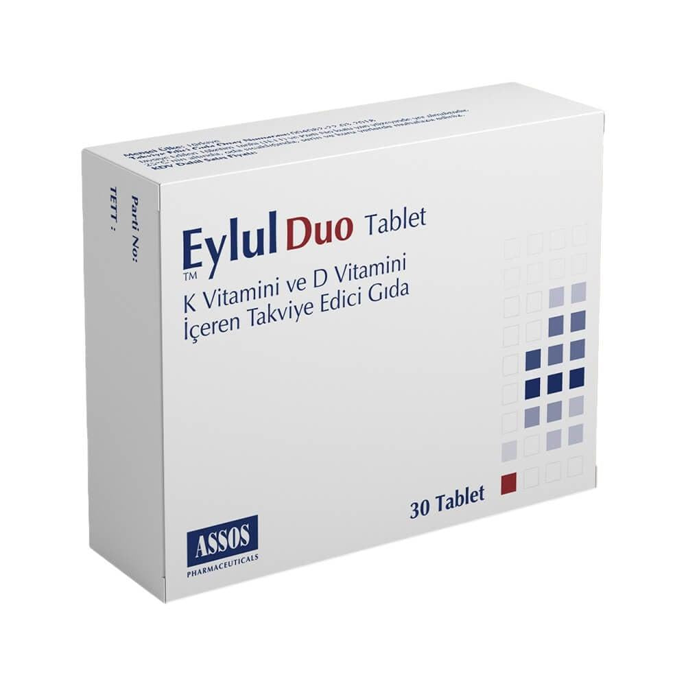 Eylul Vitamin K2 & D Supplement for Bone & Cardiovascular Health - 30 Tablets Eylul Vitamin K2 & D Supplement - 30 Tablets Vitamin K2 supplement, Vitamin D supplement, Dietary supplement for adults, Bone health support, Cardiovascular health supplement, Health-conscious individuals, Adults, Dietary deficiencies, Dietary restrictions, Supplements, Vitamins, Health supplements, Wellness products