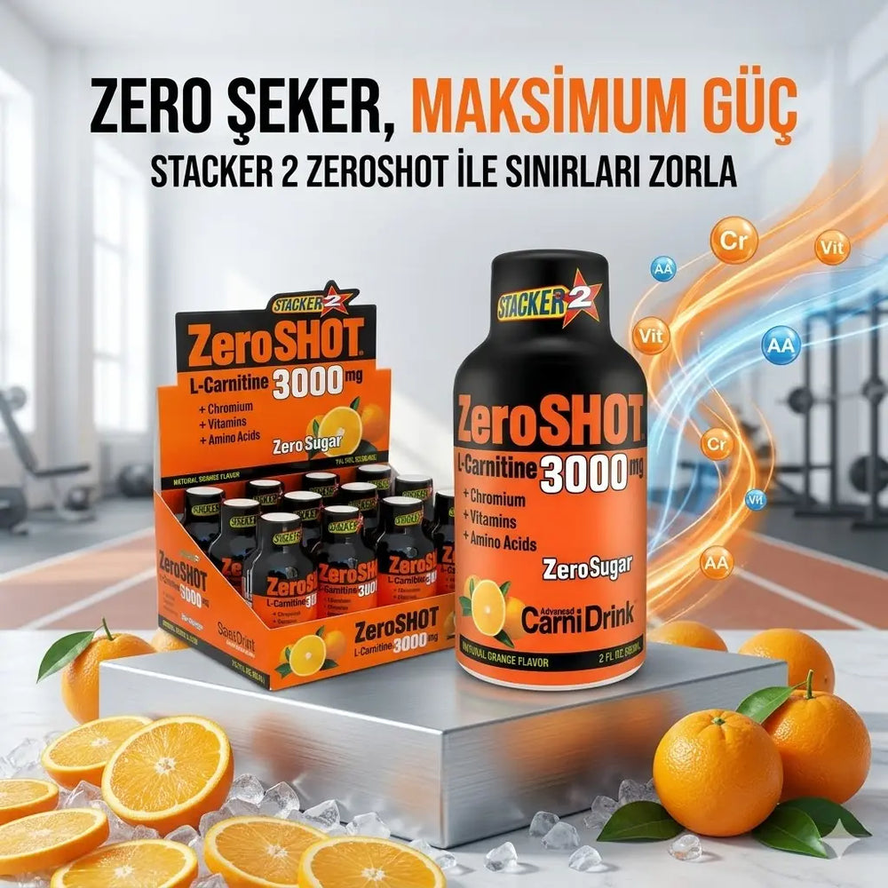 Zeroshot L-Carnitine 3000 mg Orange Flavor 12 x 60 ml