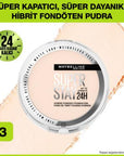 Maybelline New York Superstay Hybrid Powder Foundation - Long Lasting, Vegan, Matte Finish Maybelline Superstay Hybrid Powder Foundation - 24hr Matte Finish long-lasting foundation, vegan makeup, hybrid powder foundation, water-resistant makeup, matte finish foundation, cruelty-free beauty, ethical beauty products, durable makeup, everyday makeup, busy professionals, vegan beauty, Maybelline New York, Superstay Foundation