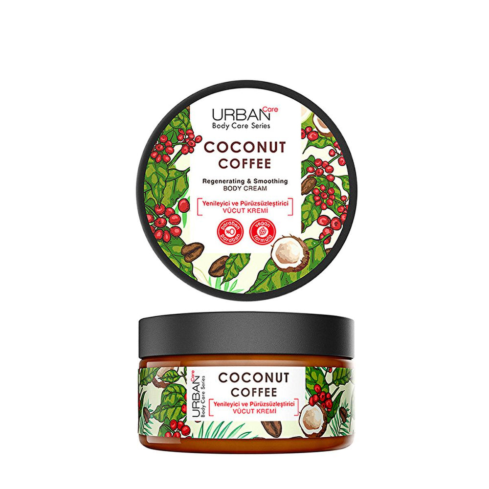 Urban Care Coconut Coffee Body Cream 200ml - Moisturizing Shea Butter Enriched Body Cream for Dry Skin Urban Care Coconut Coffee Body Cream - Natural Moisturizer body cream, coconut body cream, shea butter body cream, moisturizing body cream, natural skincare, dry skin solution, hydration, skin elasticity, nourishing body cream, coconut extract, shea butter, non-greasy, natural ingredients, skincare, beauty, wellness