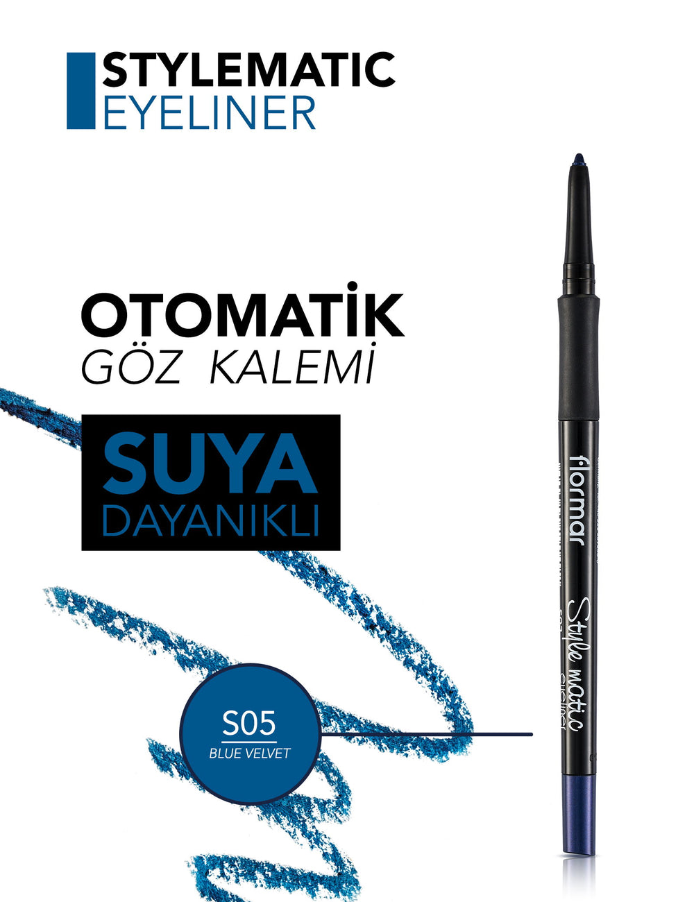 Flormar Stylematic Matte Waterproof Eyeliner Pencil 0.35g