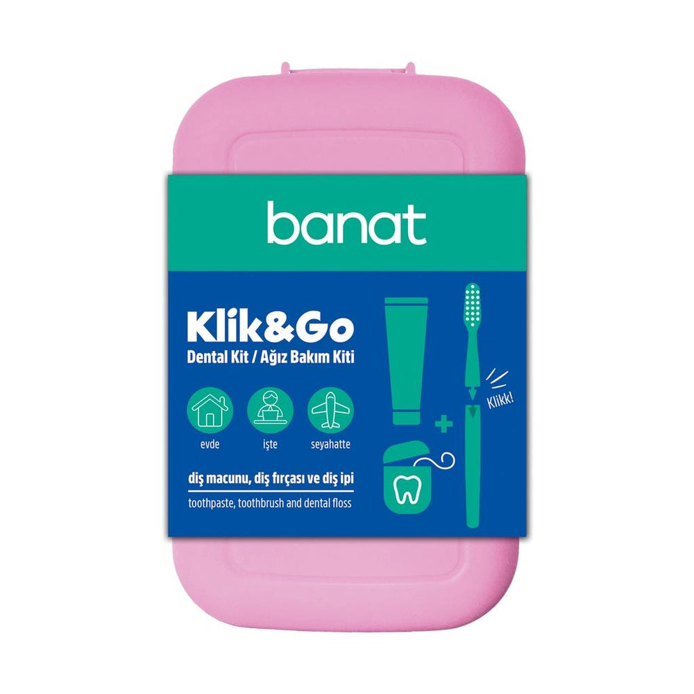 Banat Klick & Go Travel Oral Care Kit with Paste & Floss