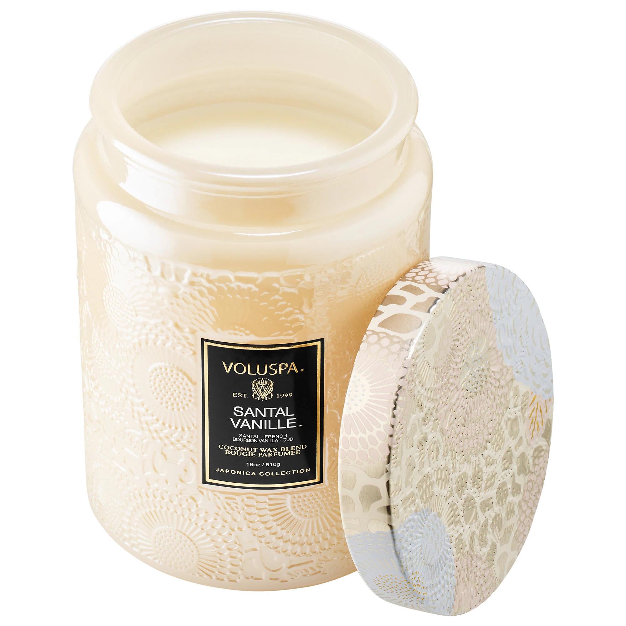 Voluspa Santal Vanille Glass Jar Candle - Luxury Scented Candle with Long-Lasting Vanilla & Sandalwood Fragrance Voluspa Santal Vanille Candle - Luxury Long-Lasting Vanilla Candle Scented Candle, Luxury Candle, Vanilla Fragrance, Sandalwood Candle, Long-Lasting Candle, Clean-Burning Candle, Coconut Wax Candle, Hand-Poured Candle, Home Decor, Relaxation, Ambiance, Vanilla Lovers, Sandalwood, Oud, Gift Ideas, Home Fragrance, Aromatherapy