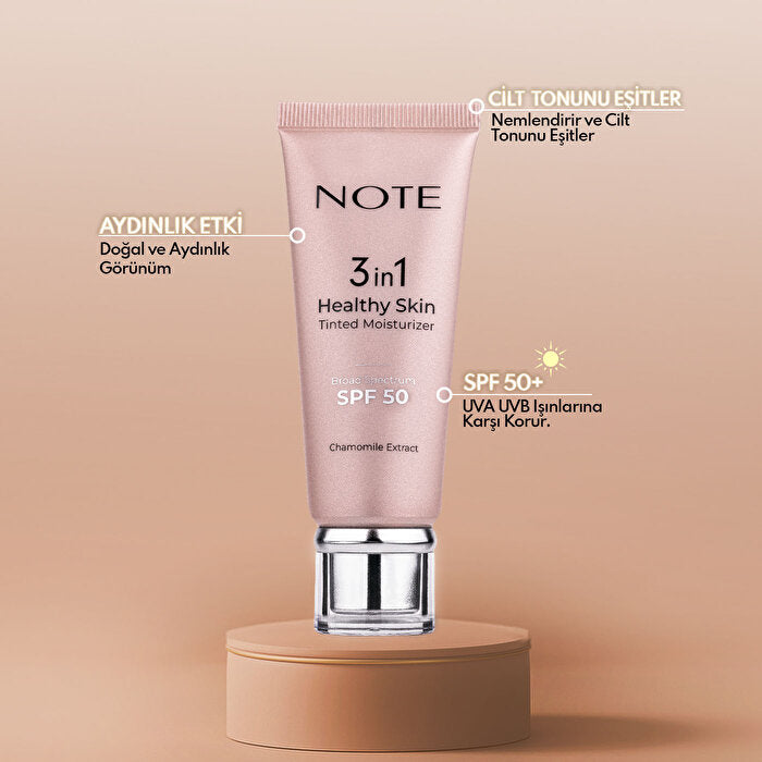 Note 3 In 1 Healthy Skin Tinted Moisturizer - SPF 50 | Lightweight Formula - view 3