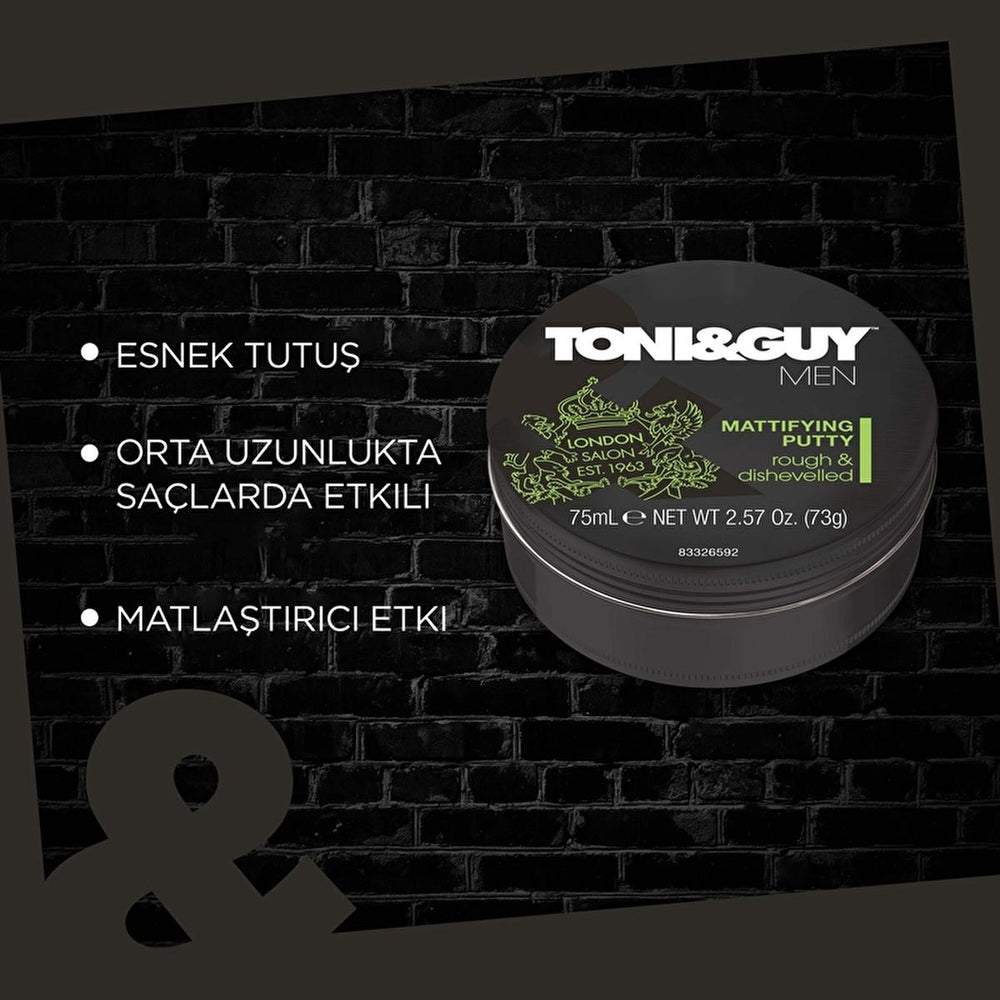 Toni&Guy Matte Finish Hair Styling Cream Wax - 75ml, Strong Hold, Natural Look - view 2