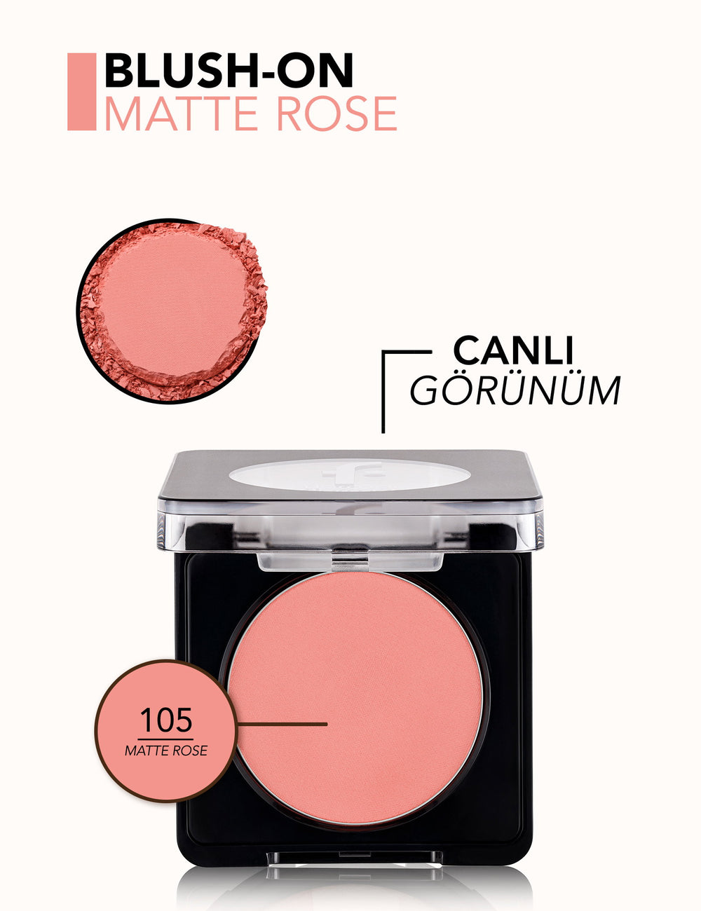 Flormar Blush-On High Pigment Matte Compact Powder Blush 6g