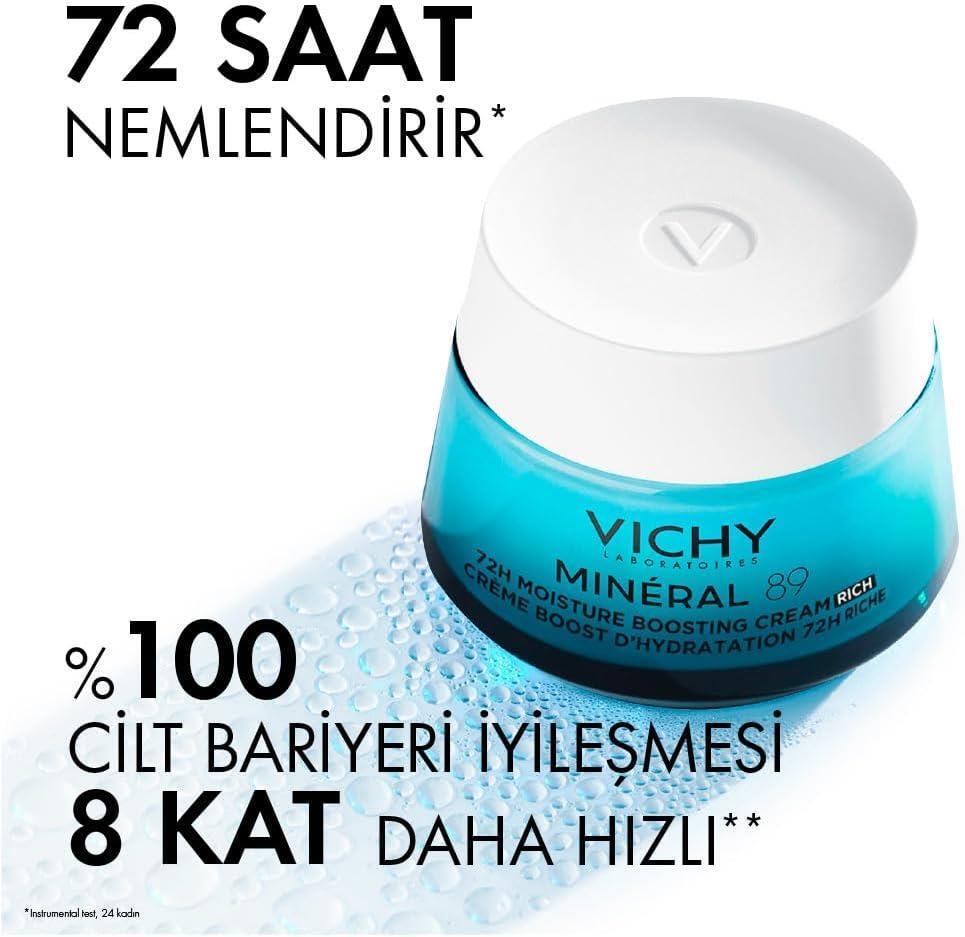 Vichy Mineral 89 Moisturizing Cream - Rich Hydrating Cream for Dry Skin, 1.69 fl oz - view 3