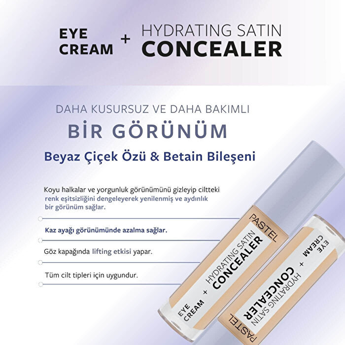 Pastel Eye Cream + Hydrating Satin Concealer 65 Honeybun | Brightening Care