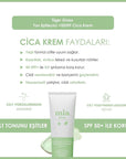 Mia Klinika Cica Cream SPF 50+ - Tiger Grass Tone Evening Cream for Sensitive Skin, Natural Coverage & Daily Sun Protection Mia Klinika Cica Cream SPF 50+ | Tone & Protect Sensitive Skin Cica cream, SPF 50+ cream, Tiger Grass cream, Centella Asiatica cream, Tone evening cream, Sun protection cream, Sensitive skin cream, Natural coverage cream, Redness relief cream, Daily sun protection skincare, skincare, tone correction, redness relief, anti-inflammatory, healing, regeneration, natural look, no-makeup look