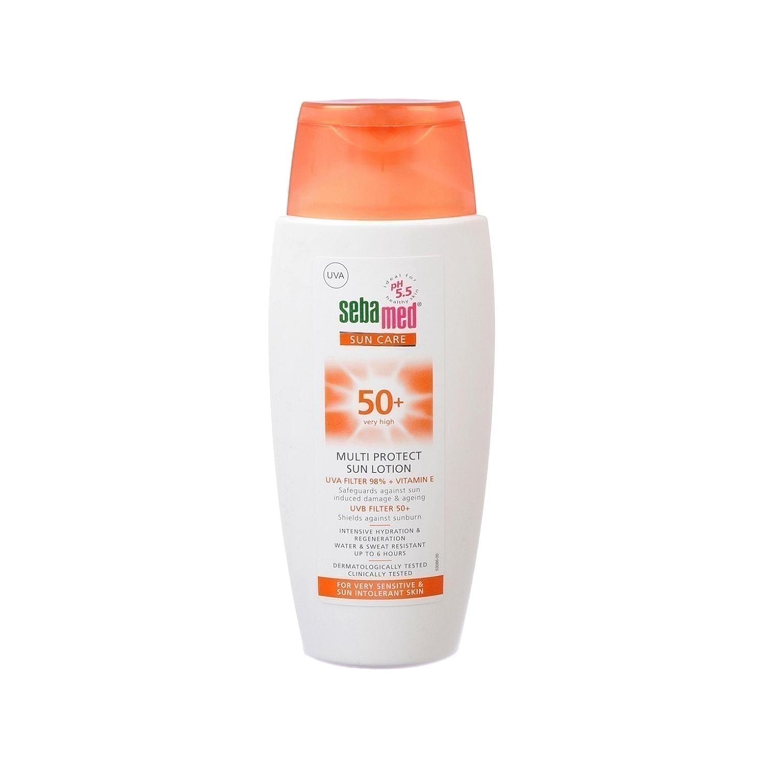 Sebamed SPF50 Sunscreen Lotion for Sensitive Skin - 150ml, High Protection, Dermatologically Tested Sebamed SPF50 Sunscreen Lotion - Sensitive Skin Protection sunscreen lotion for sensitive skin, SPF50 sunscreen, Sebamed sunscreen, protective sun lotion, sensitive skin sun care, dermatologically tested products, sun protection, UV protection, skin care, cosmetics, Sebamed, lotion, sunscreen, sensitive skin care, skin health, UV damage prevention