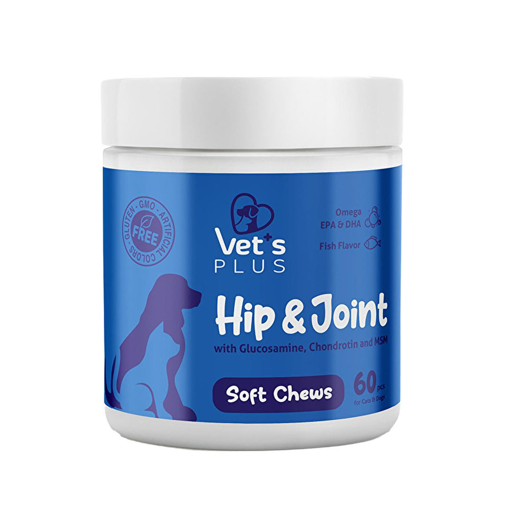Vet's Plus Joint Support Supplement for Cats and Dogs - Glucosamine, Chondroitin, Non-GMO, - Vitamin & Supplement