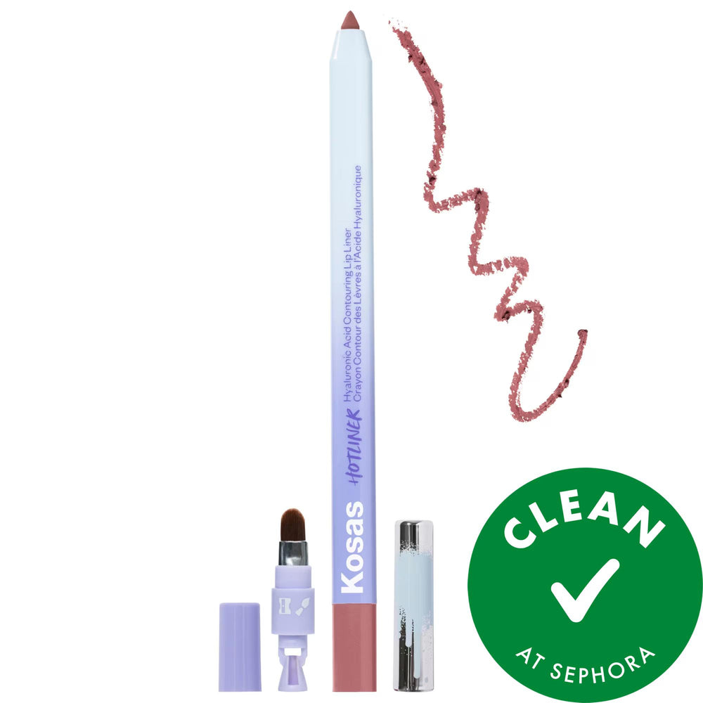 Hotliner Hyaluronic Acid Contouring Lip Liner - Long-lasting, Hydrating, Vegan Lip Liner for Precise Lip Contouring Hotliner Hyaluronic Acid Lip Liner - Hydrating & Long-lasting Hyaluronic Acid Lip Liner, Long-lasting Lip Liner, Vegan Lip Liner, Clean Beauty Lip Products, Hydrating Lip Care, Lip Contouring, Precise Lip Liner, Retractable Lip Liner, Built-in Brush and Sharpener, Paraben-free, Sulfate-free, Gluten-free, Cruelty-free, Lip Care, Makeup, Beauty Products