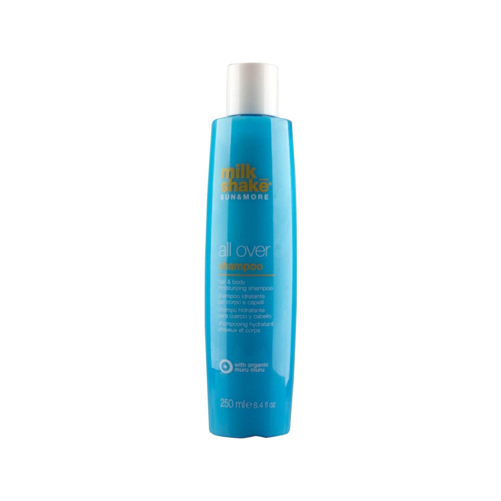 milk_shake Post-Sun Hair and Body Shampoo - Gentle, Moisturizing, 250ml for After Sun Care milk_shake Post-Sun Shampoo for Hair & Body post-sun shampoo, hair and body wash, after sun care, milk_shake Sun&More, gentle shampoo, moisturizing shampoo, sun care products, hair care, body care, sensitive skin products, travel kit essentials