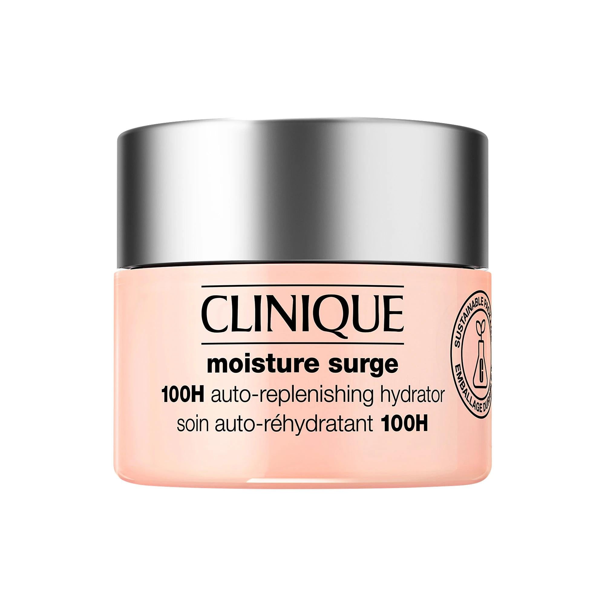 Clinique Mini Moisture Surge™ 100H Auto-Replenishing Hydrator Gel-Cream Moisturizer - 100 Hours Hydration, Oil-Free, Hyaluronic Acid Clinique Mini Moisture Surge 100H - 100H Hydration Gel-Cream gel-cream moisturizer, hyaluronic acid moisturizer, oil-free moisturizer, long-lasting hydration, antioxidant moisturizer, Clinique, skincare, dry skin, dehydrated skin, non-comedogenic, recyclable packaging, travel skincare, daily moisturizer, hydration, moisturizer, face cream