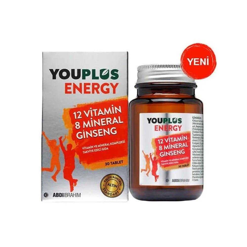 Youplus Energy Vitamin and Mineral Supplement, Ginseng Energy Boost, Guarana Supplement - Multivitamin for Adults, Natural Energy Support Youplus Energy Vitamin & Mineral Supplement for Natural Energy Vitamin and Mineral Supplement, Ginseng Energy Boost, Guarana Supplement, Multivitamin for Adults, Natural Energy Support, Health Supplements, Dietary Supplements, Energy Boosters, Mental Clarity, Immune System Support, Heart Health, Adult Vitamins, Natural Ingredients, Herbal Extracts, Ginseng, Guarana, Green