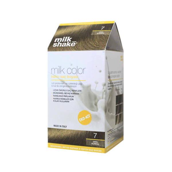 Milk Shake 7 Orta Kumral Hair Dye - Medium Brown Hair Color with Conditioning Treatment - Hair Dye