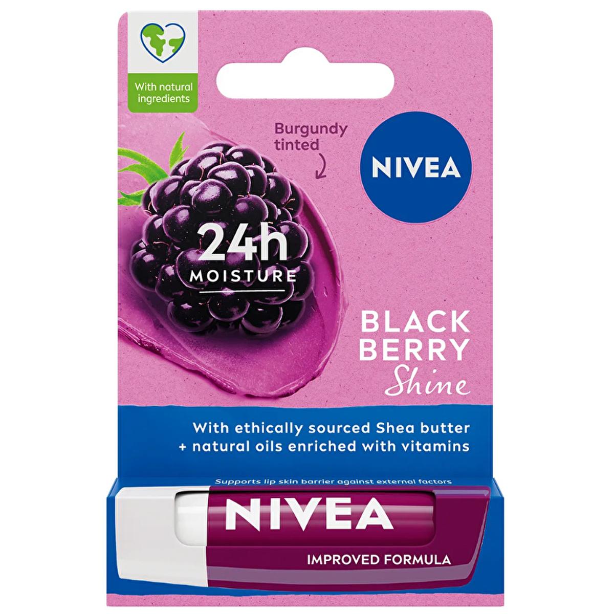 Nivea Moisturizing Lip Balm with Shine - 24 Hour Hydration, Dermatologically Tested - Lip Care for Dry, Chapped Lips Nivea Lip Balm: 24Hr Hydration &amp; Shine lip balm, lip care, moisturizing lip balm, dermatologically tested lip care, Nivea lip balm, dry lip solution, chapped lip relief, shine lip balm, lip moisturizer, lip shine, sensitive skin lip care, 24 hour hydration lip balm