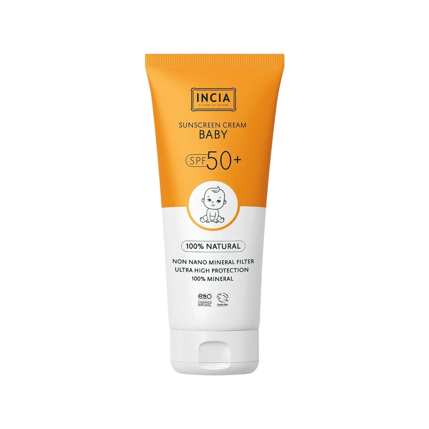 INCIA Natural Baby Sunscreen SPF 50 50ml - 100% Natural, Gentle, and Effective Sun Protection for Babies INCIA Natural Baby Sunscreen SPF 50 - 100% Natural & Gentle Natural baby sunscreen, SPF 50 baby sunscreen, Organic baby sun cream, Baby sun protection, Natural sunblock for babies, Gentle baby skincare, Chemical-free baby products, Travel size sunscreen, Daily use sunscreen, Sensitive skin baby care