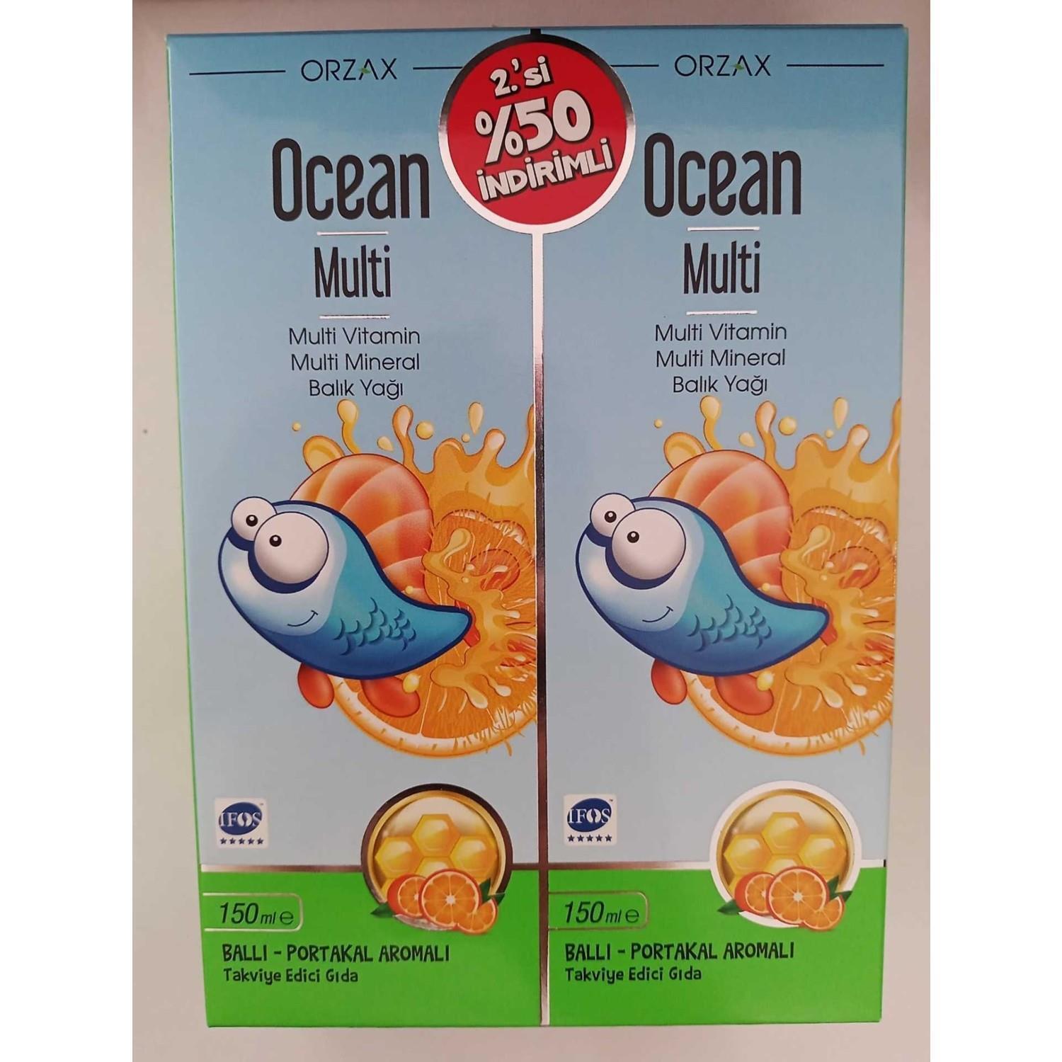 Ocean Multi Vitamin Syrup for Kids and Adults - Honey & Orange Flavored Dietary Supplement with Omega-3 - image 2