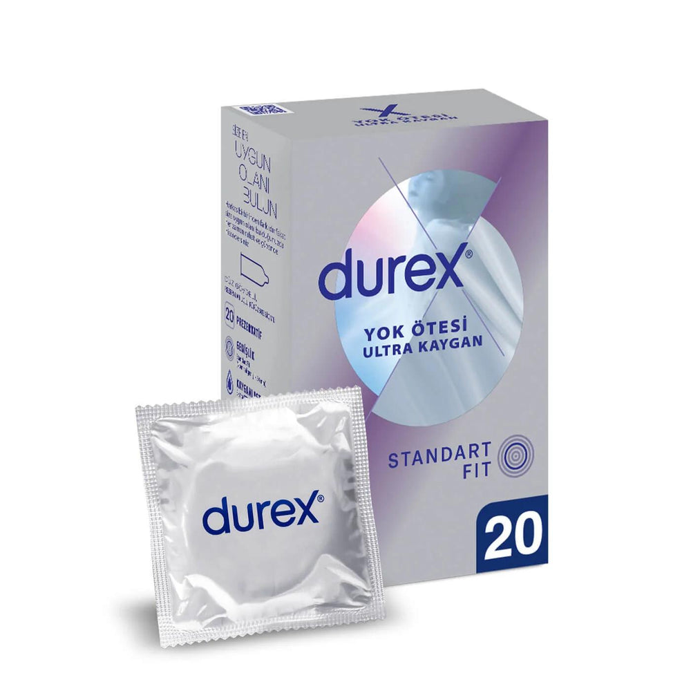 Durex Invisible Ultra Lube Condoms for Extra Comfort 20-Pack