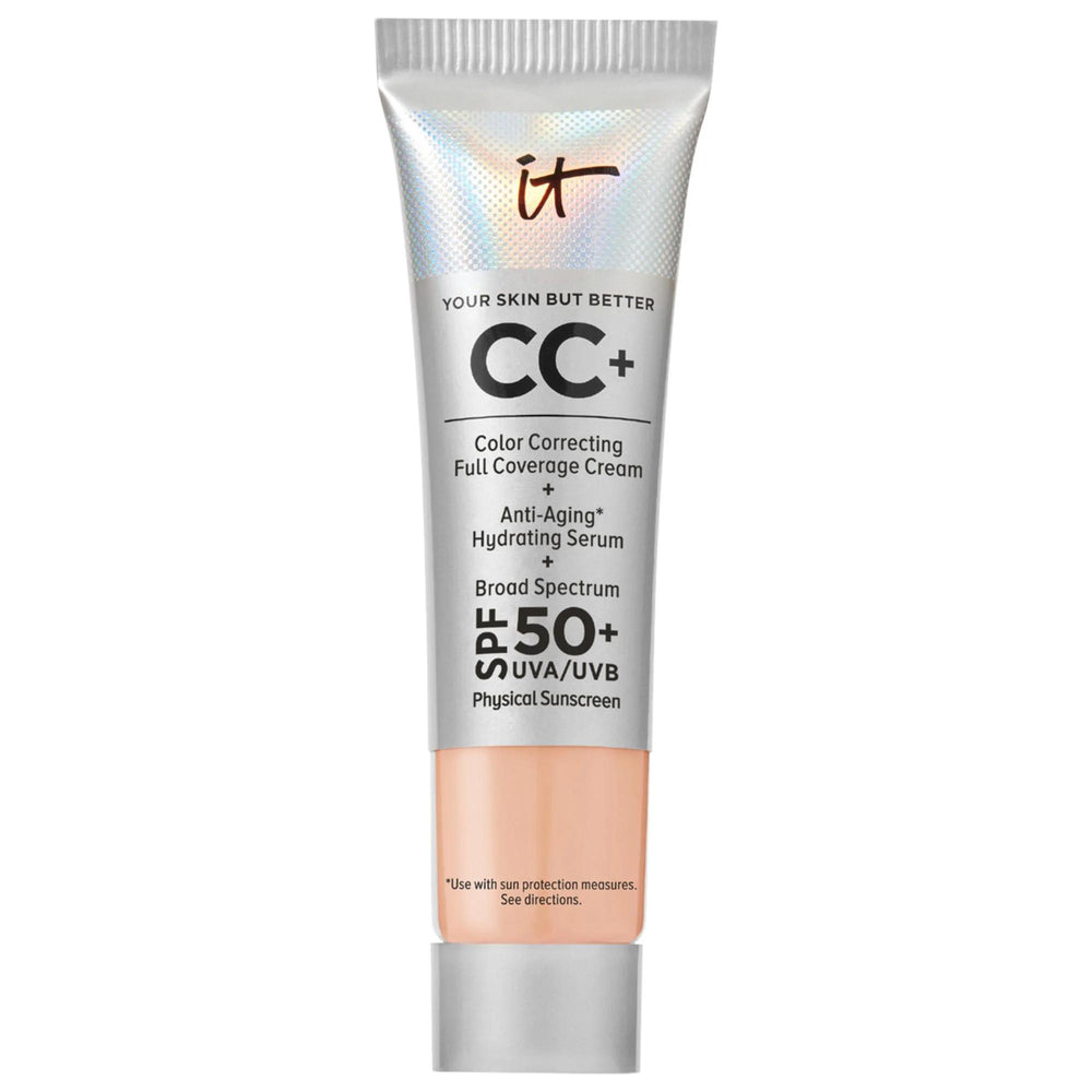 IT Cosmetics Mini CC+ Cream: Full Coverage Foundation with SPF 50+ | Color Correcting, Hydrating, and Anti-Aging - Vegan & Cruelty-Free IT Cosmetics CC Cream SPF 50 - Full Coverage & Color Correction CC Cream, Full Coverage Foundation, SPF 50 Foundation, Color Correcting Cream, Hydrating Foundation, Anti-aging CC Cream, Vegan Foundation, Cruelty-free Makeup, Makeup for acne scars, Foundation for redness, Makeup, Face Makeup, BB Cream, Color Correction, Hydration, Sun Protection, Acne Scars, Redness, Dark Ci