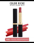 Loreal Paris Color Riche Intense Volume Matte Lipstick - 640 Nude Independant, Long Lasting Hydrating Matte Finish Lip Color Loreal Paris Color Riche Matte Lipstick - Hydrating & Long Lasting Loreal Paris Color Riche, Matte Lipstick, Nude Lipstick, Hyaluronic Acid Lip Care, Long Lasting Lip Color, Lip Care, Cosmetics, Makeup, Beauty Products, Hydrating Lipstick, Matte Finish Lipstick, Nude Shade, Lip Moisturizer
